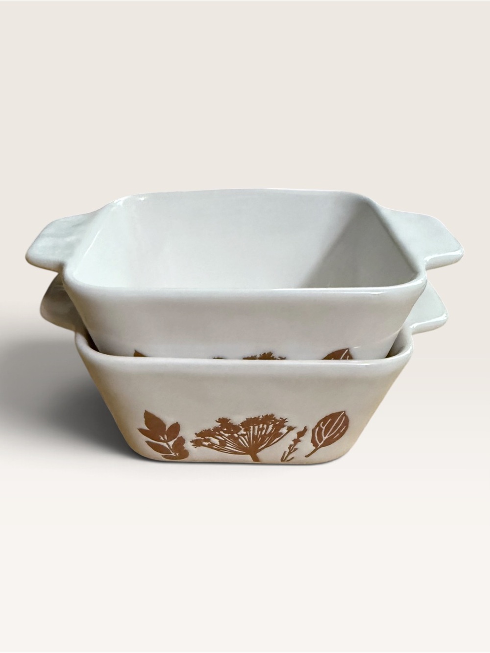 Rae Dunn Vintage Pyrex Inspired Mini Casserole Dish Set “GIVE” Early American